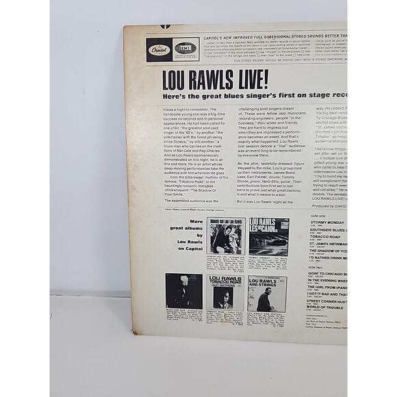 LOU RAWLS * Memories From 1966 * LIVE! / David Axelrod CAPITOL T 2459 EXC - Picture 5 of 9